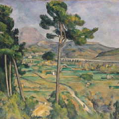 reproductie Mont Sainte Victoire van Paul Cezanne